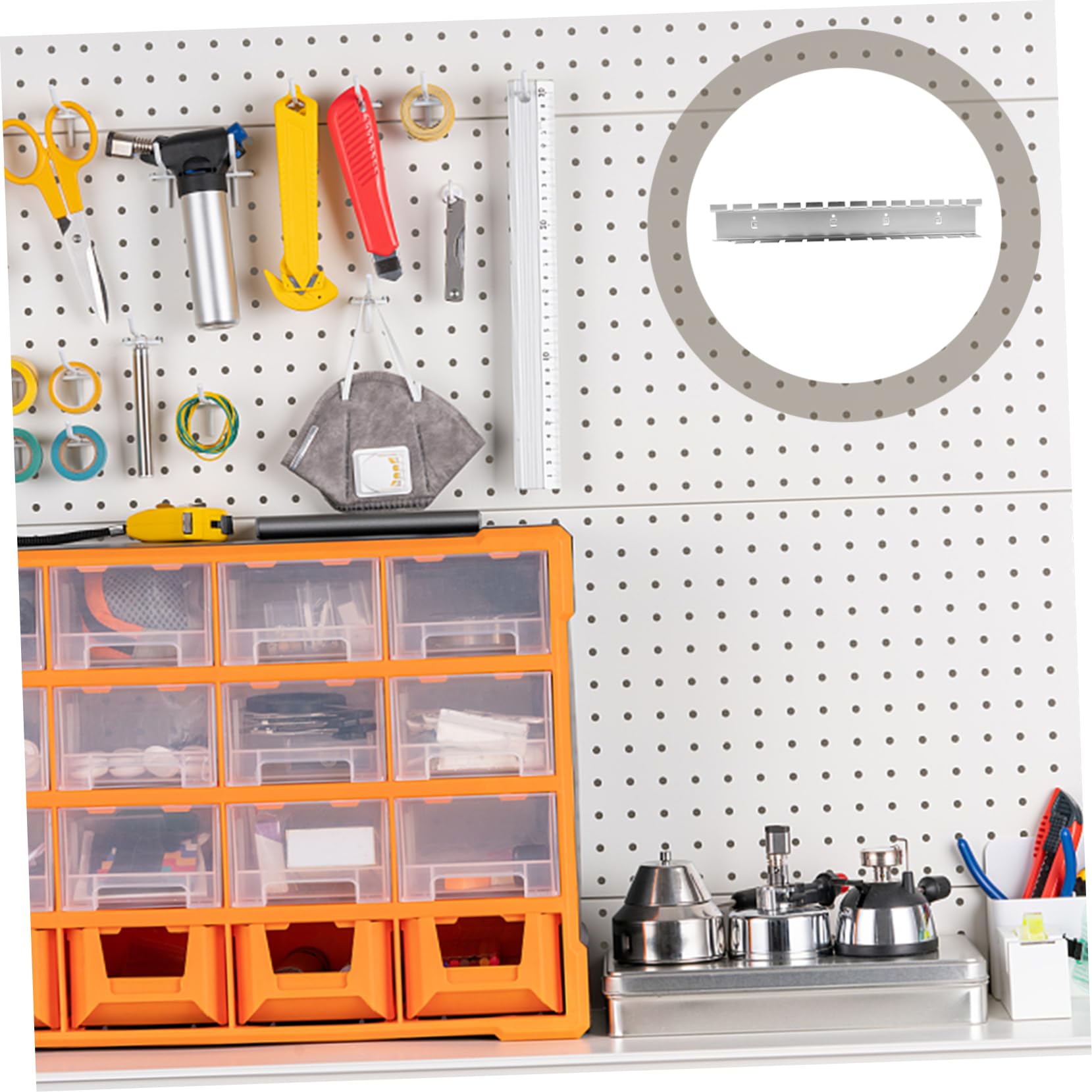 DOITOOL Multifunctional Screwdriver Storage Rack Steel Pegboard Hook Wall Mount Tool Organizer