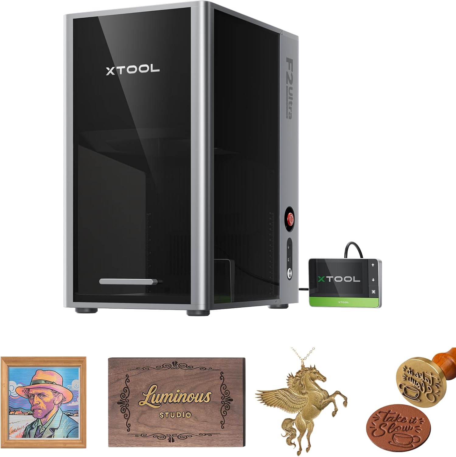 xTool F2 Ultra 60W MOPA & 40W Diode Engraving Machine only for Professional Commercial Use, 100+ Color Metal Engraving, Dual 48MP Cameras, Auto Streamline, 15,000mm/s Speed, AI 3D Cutter & Engraver
