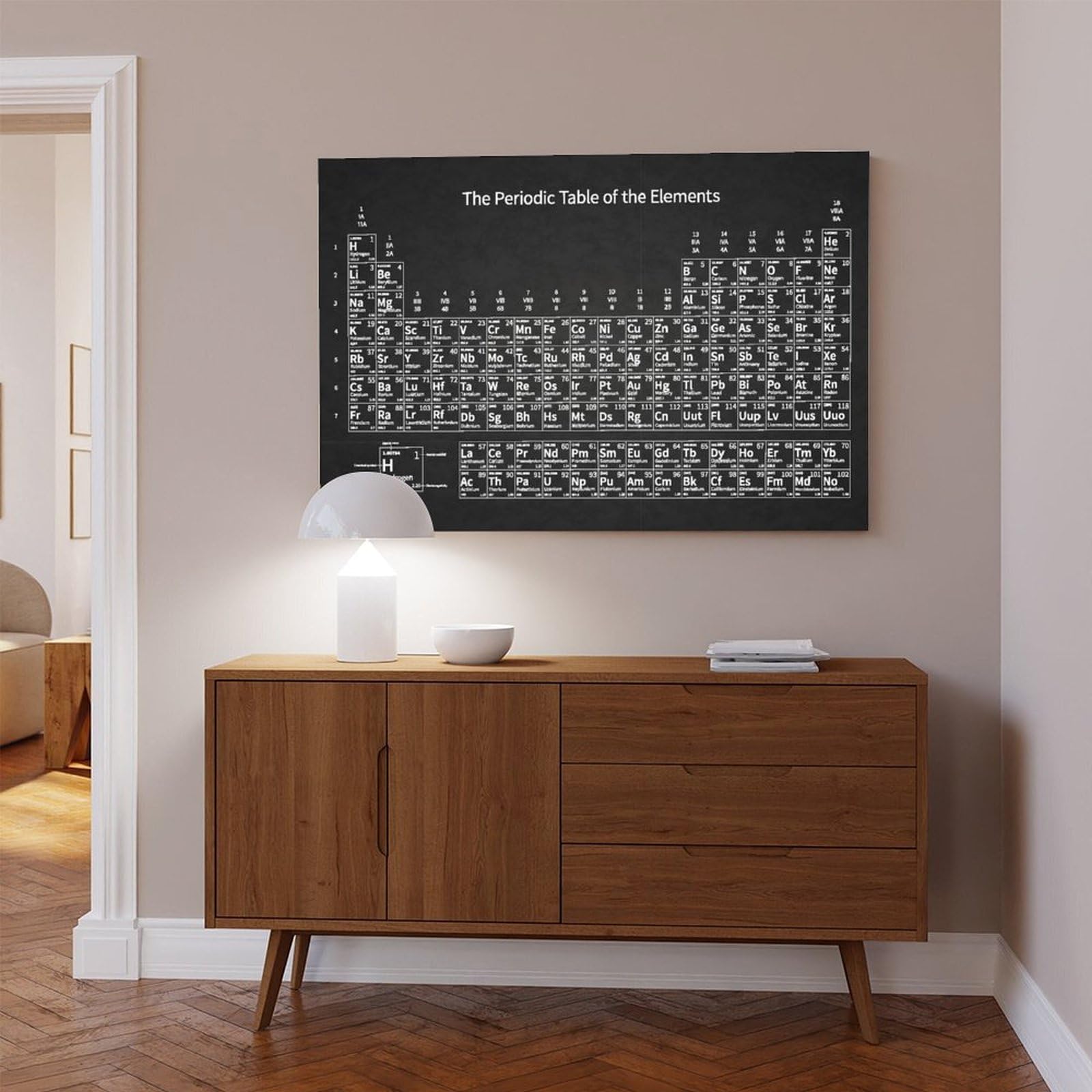 Periodensystem der Elemente, Wandbild, Leinwand, Poster, Schlafzimmer, Dekoration, Landschaft, Büro, Raumdekoration, Geschenk, 60 x 90 cm