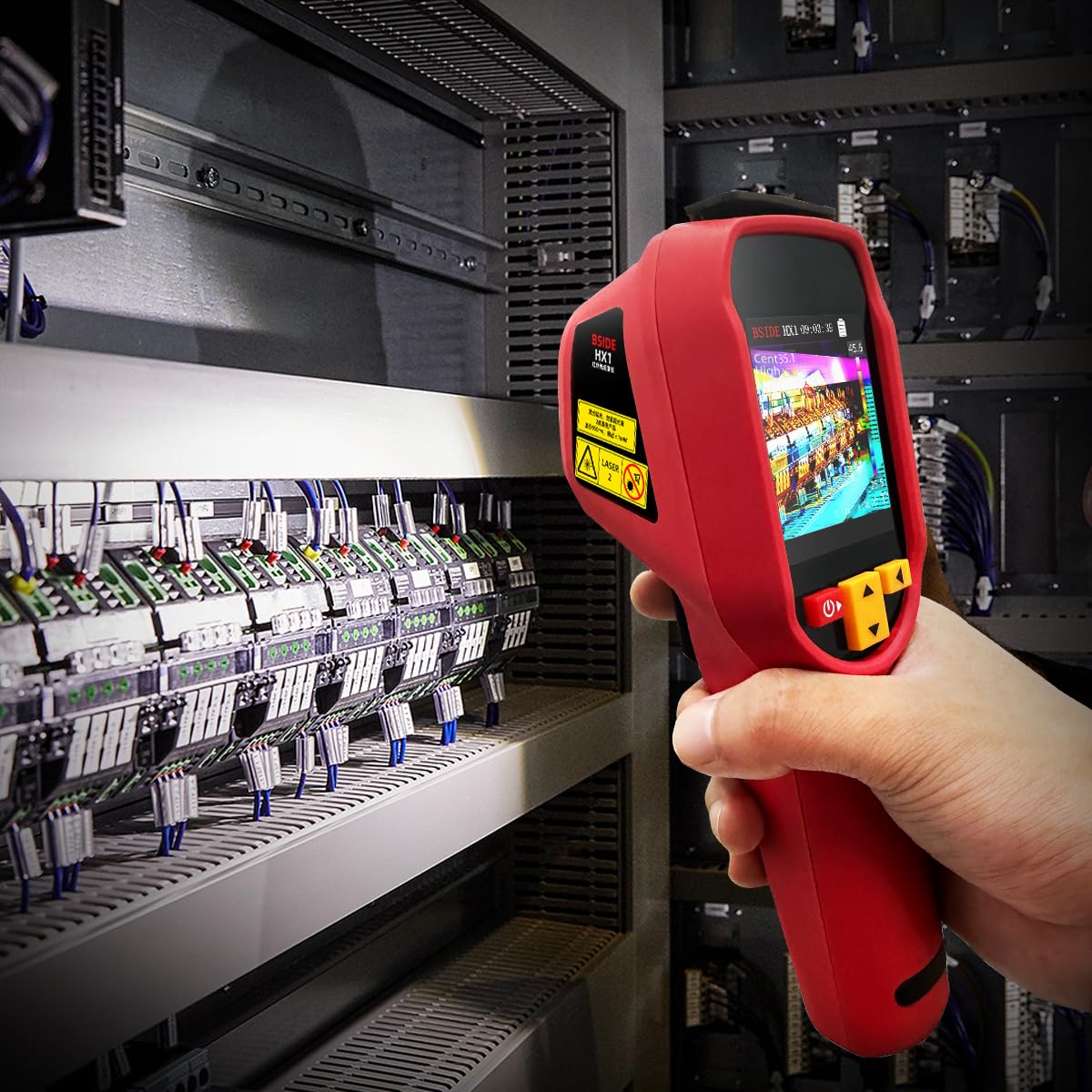 BSIDE termocamera 240 × 240 risoluzione 15 tavolozze di colori 25 Hz telecamera termica a infrarossi da -4°F a 1022°F ricaricabile con puntatore laser 50°FOV