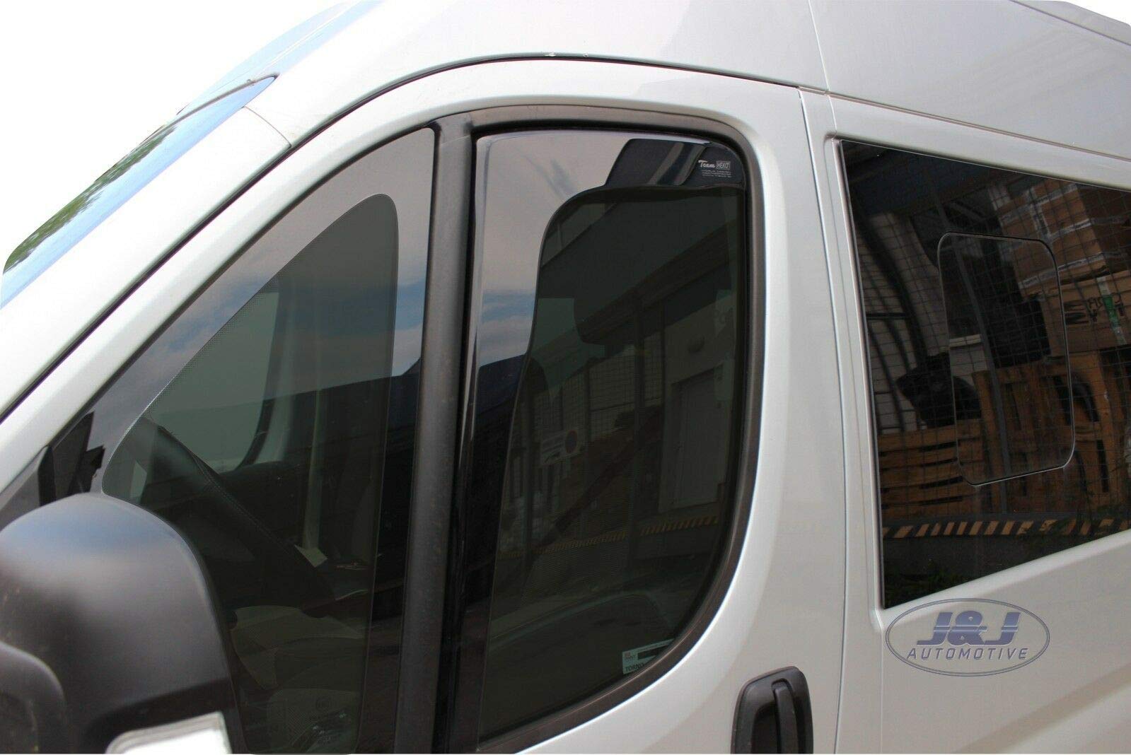 J&J AUTOMOTIVE Heko Déflecteurs d'Air et de Vent pour Fiat Ducato 2-P. Berline 2014-prés 2pcs, Teintés, Avant et Arrière, Aérodynamique
