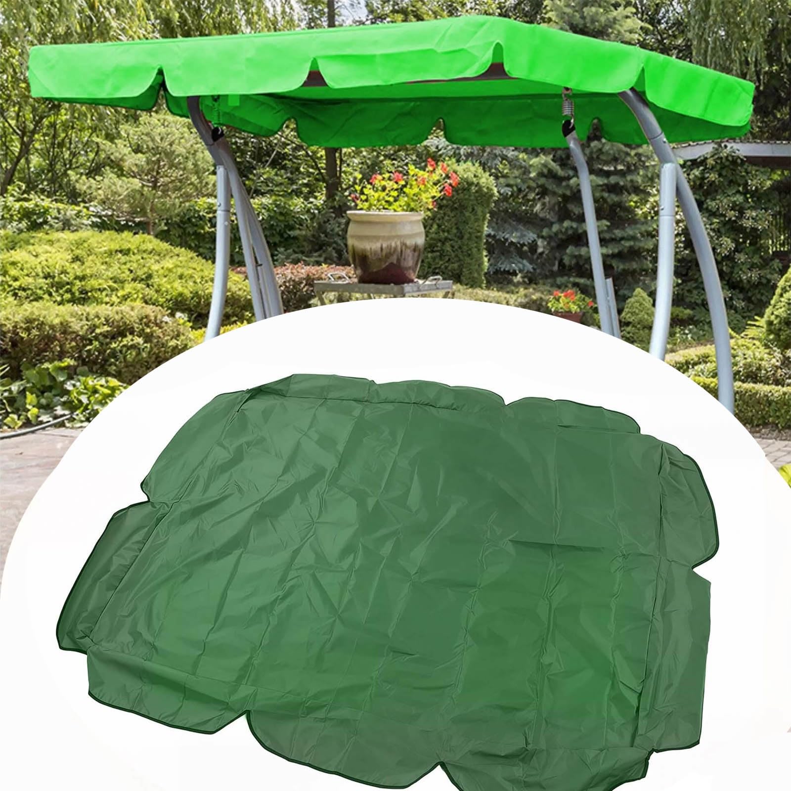 Toldo para columpio impermeable que frena la lluvia y el sol en hamacas de jardín de 3 plazas