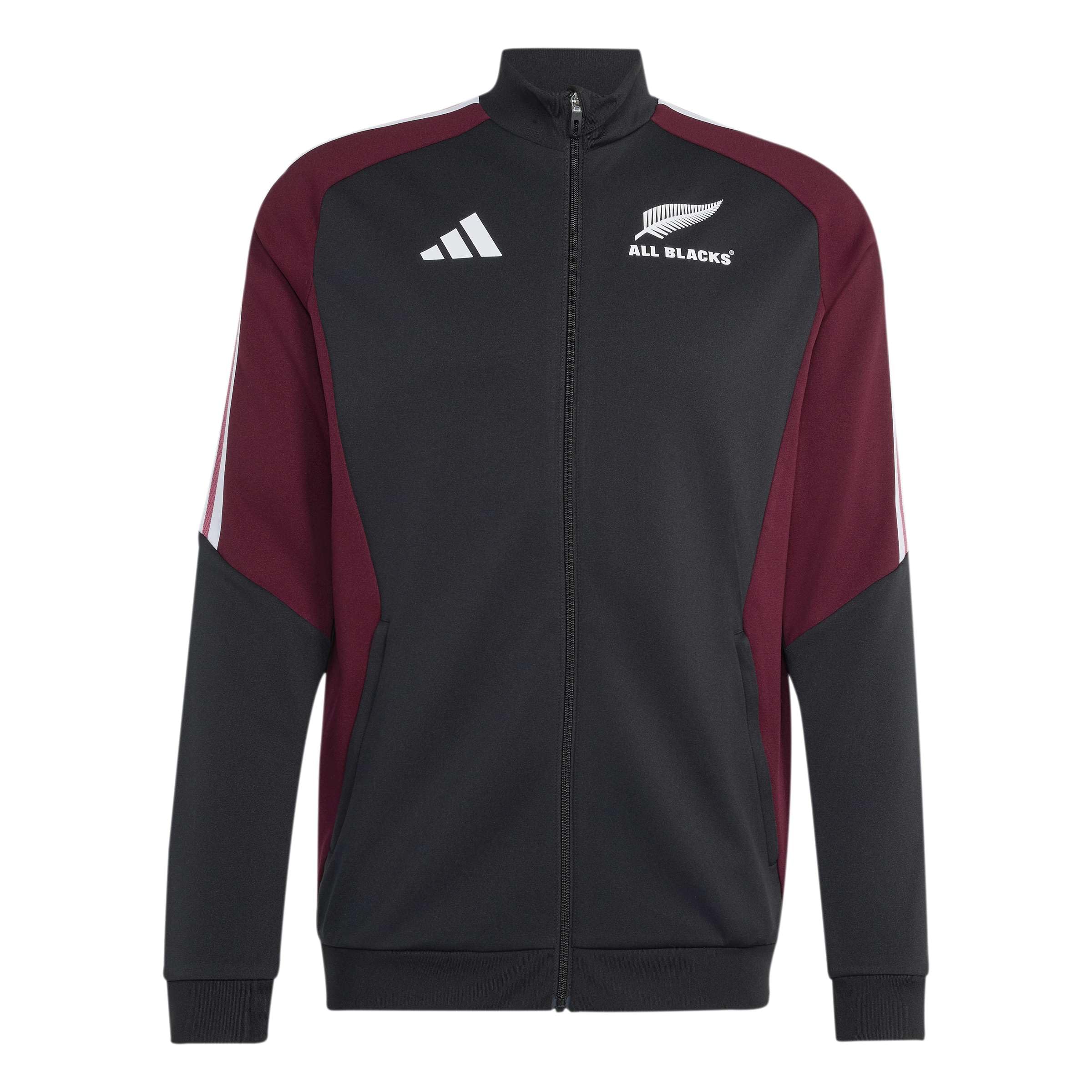 adidas Men's All Blacks Training Sweatshirt, ALL BLACK/maroon, XXL
