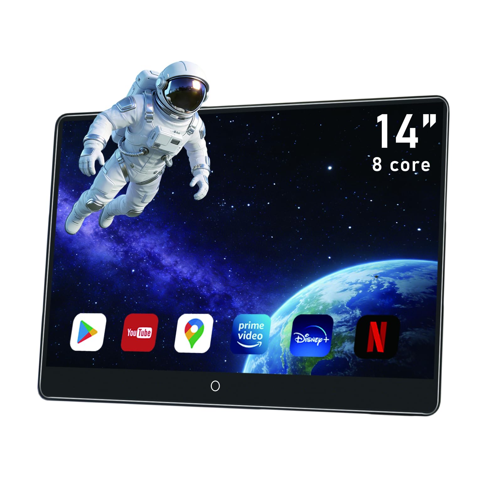 Photo 1 of 14 inch 4K Android Car TV Headrest Monitor for Cars Back seat Rear Entertainment System, Support Wireless Phone Link Touch Screen,with WiFi/Bluetooth/HDMI/USB/Video Player 4G+64G 8core (1PCs)