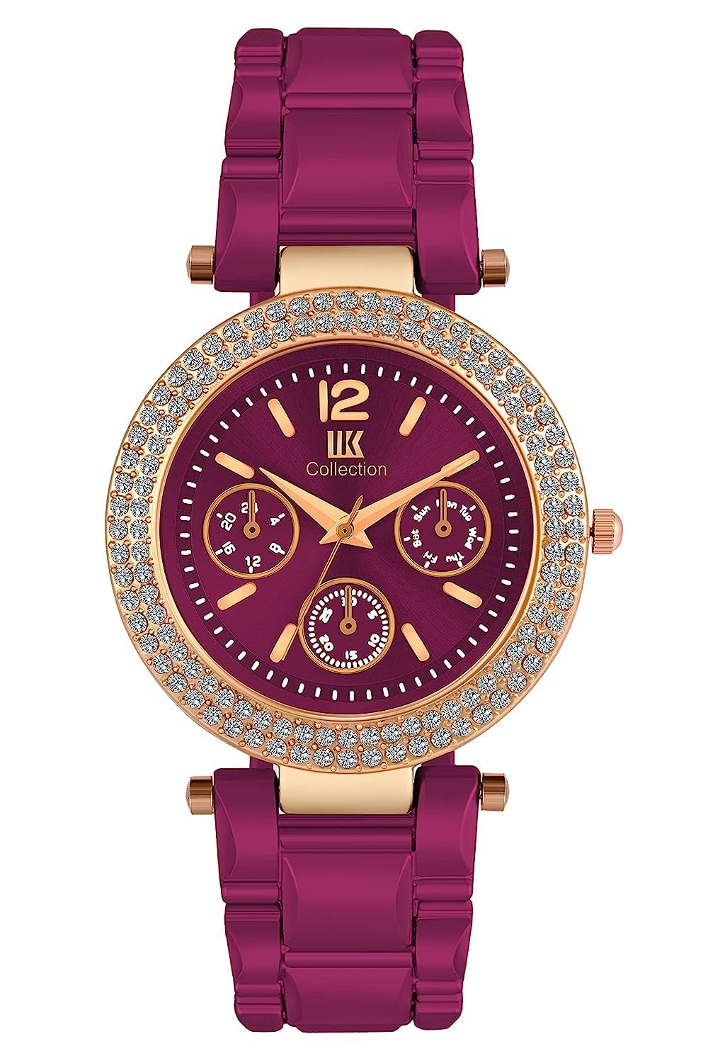 IIK COLLECTIONWatches for Women Stainless Steel Chain & Diamond Studded Dial Ladies Watch - Water Resistant Womens Watches