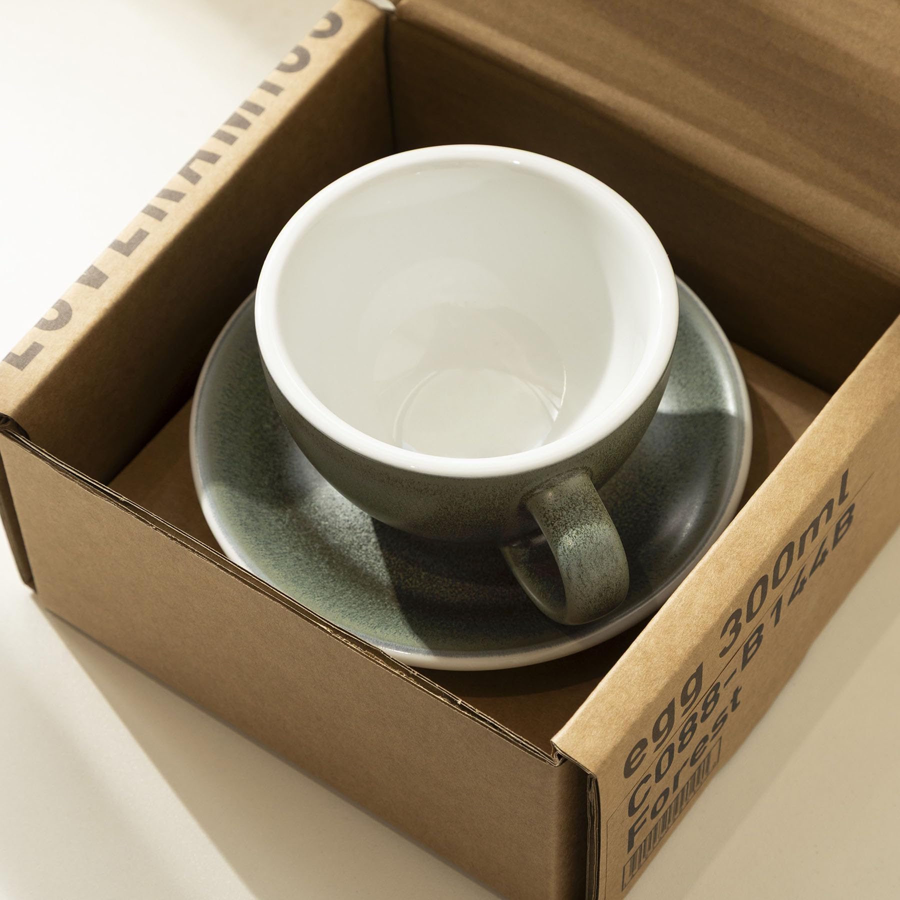 Loveramics Matowy kubek do cappuccino, ceramiczny kubek do latte z podstawką, zestaw kubków z kamionki o grubych ściankach, zestaw kubków Barista Latte do latte, cappuccino, herbaty - kolory mineralne