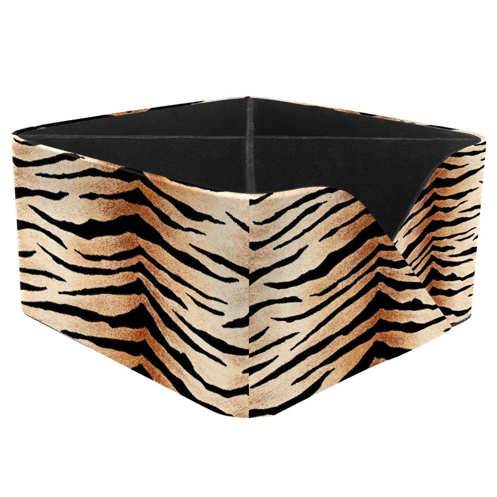 KengjuTesu Animal Tiger Desktop Organizer Pen Holder, Rectangular Pencil Cup for Office, Study and Makeup Stations
