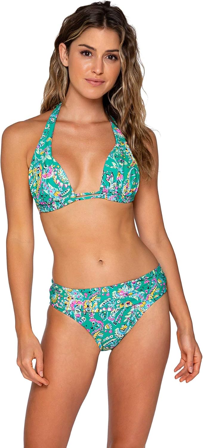Sunsets Unforgettable Bikini Swim Bottom, Paradise Paisley, Large - Image 3