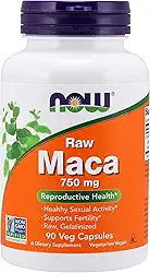 Now Foods Raw Maca 750 mg 6:1, 90 cápsulas