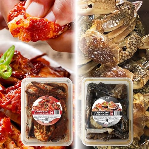 ◆冷凍◆自家製「スンプン」ヤンニョムケジャン500g&カンジャンケジャン500g セット ■韓国食品■韓国/韓国料理/韓国食材/おかず/漬物/蟹/かに/ケジャン/カンジャンケジャン/醤油漬けケジャン/自家製/手作り/ヤンニョムケジャン/ゲジャン 醤油漬け