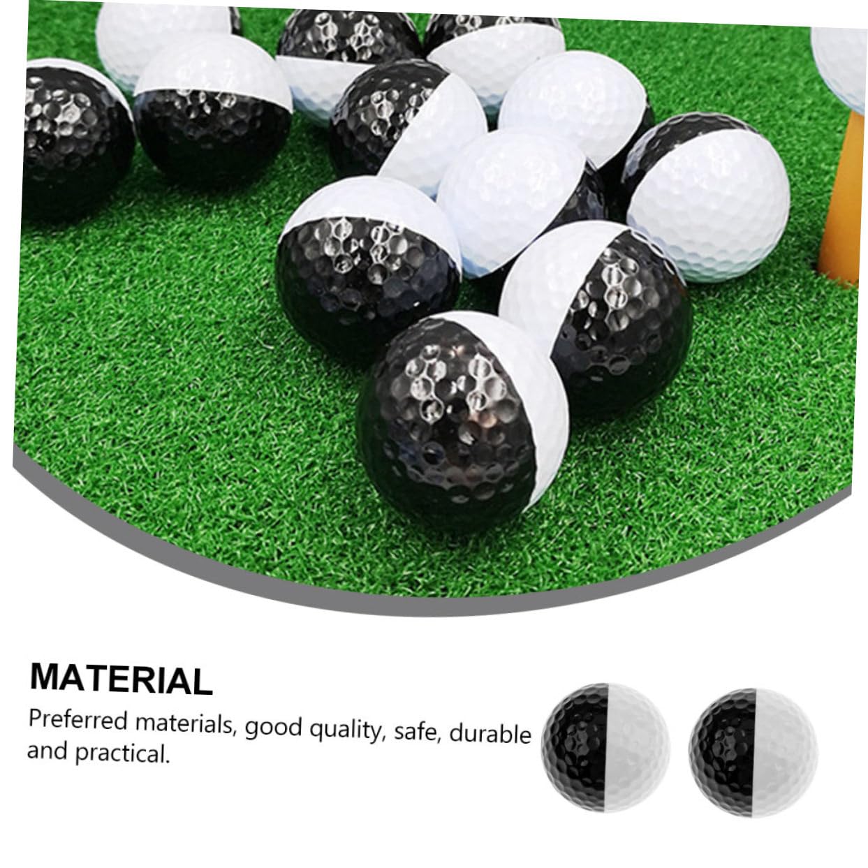 TOYANDONA 3 Series Bolas De Entrenamiento Color Bicolor De Práctica De Técnica Y Precisión Putt Accesorios Golfistas 2 Piezas X 3