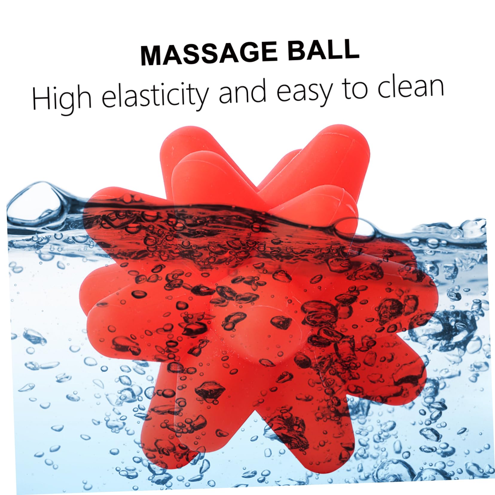 GLEAVI 3pièces Balle De Massage Silicone Élastique Pour Relâchement Musculaire Accessoire De Fitness Et Pour Yoga La Course Musculation