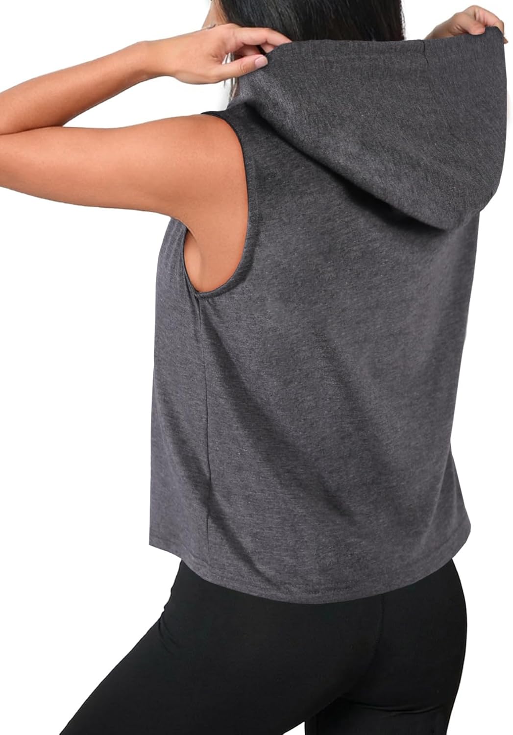 Remidoo Women Sleeveless Hoodie Workout Tie Dye Tank Tops Gym Athletic Activewear - Image 5