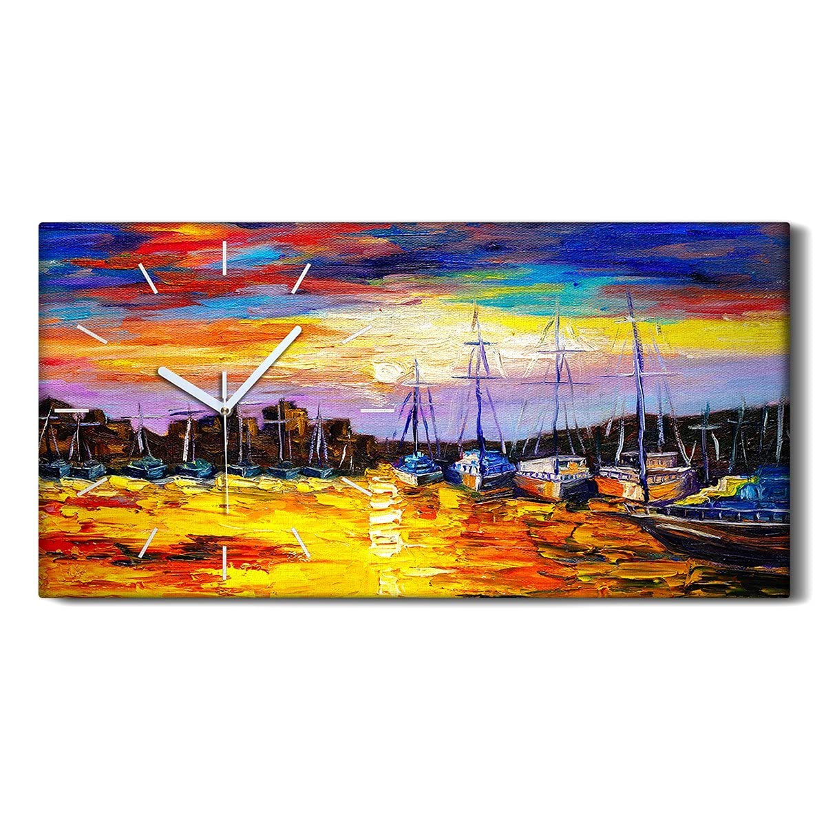 Horloge Toile Bateau de Mer Décoration Murale Inspirante pour un Intérieur Chaleureux