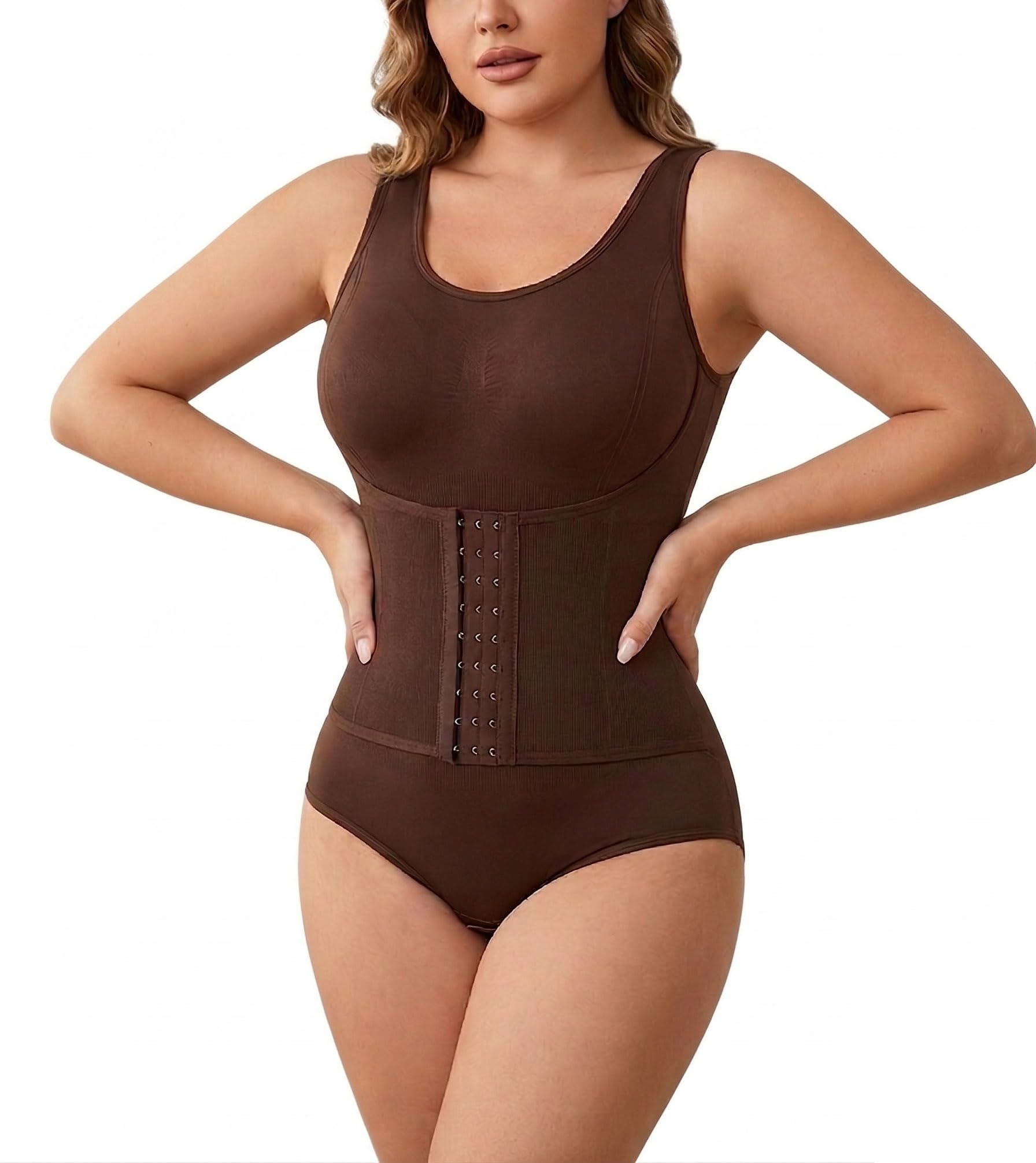 hsr Women Waist Trainer Bodysuit Tummy Control Corset Full Body Shaper With Adjustable Straps and hook Girdle-picture-30