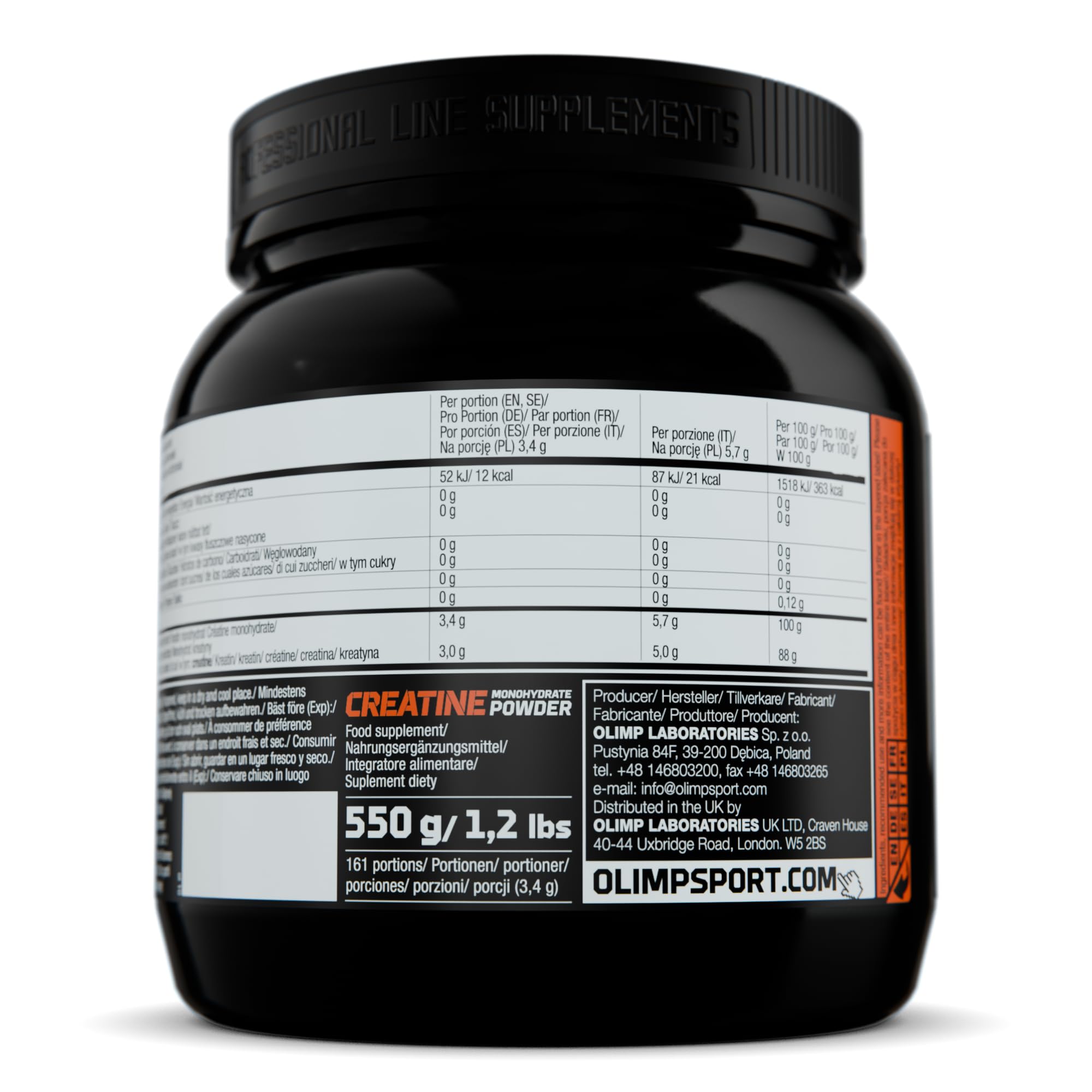 OLIMP SPORT NUTRITION Créatine Monohydrate Poudre 550 g
