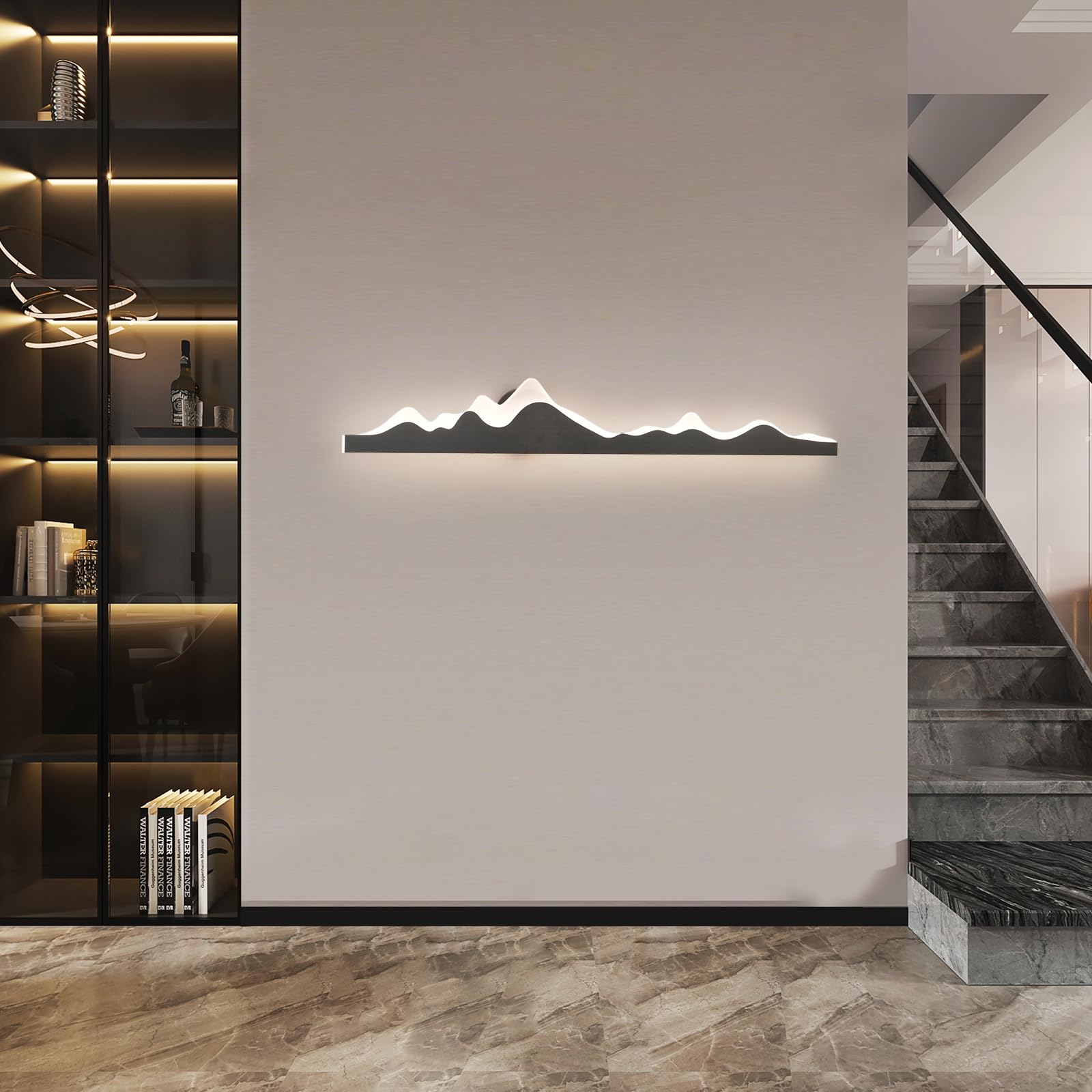 GEADI Applique Murale Intérieure Longue,120CM Lampe Murale LED Dimmable
