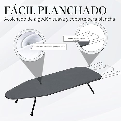 Miniatura 4 de Tabla de Planchar de Panel de Malla Metálica para Encima de la Mesa Tabla de Planchar Plegable Tabla de Planchar Pequeña de Alta Resistencia