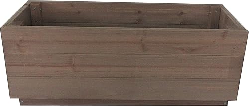 Zylina Colección moderna de macetas para interiores y exteriores, 30 x 12 x 18.3 pulgadas, para patios, terrazas, atriles, balcones y habitaciones