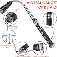Vista 3 de Regalos para hombres, herramienta de recogida magnética LED, rellenos de calcetín para adultos, regalos de cumpleaños para hombres, linterna