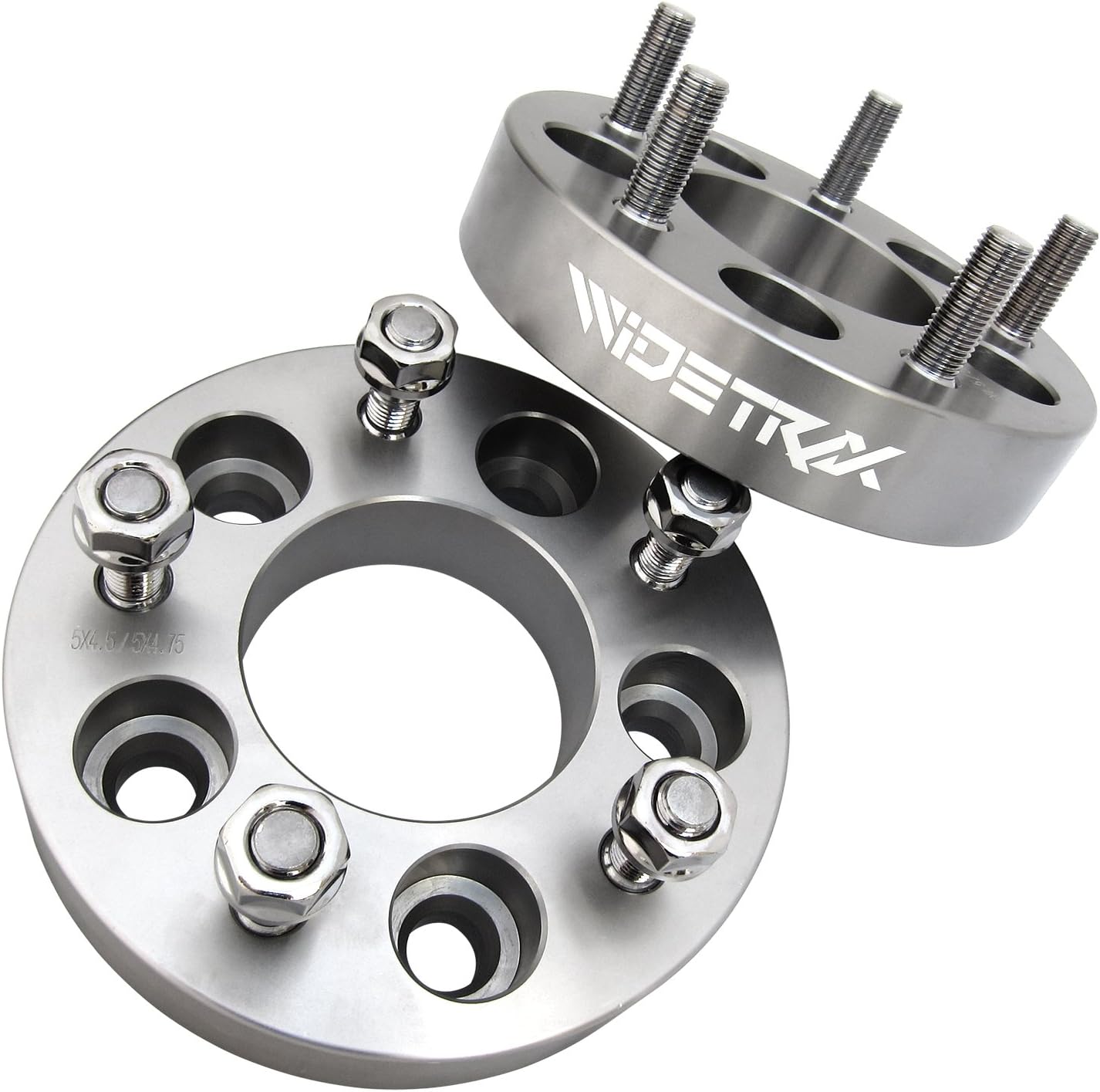 WIDETRAX 2pc 1.25" 5x114.3 5x4.5 to 5x120.7 5x4.75 Wheel Adapters Bolt Conversion Kit 12x1.5 Studs Lug Nuts Included Titanium Finish 6061 T6 Billet Aluminum (1 Pair) 32mm by Rugged TUFF