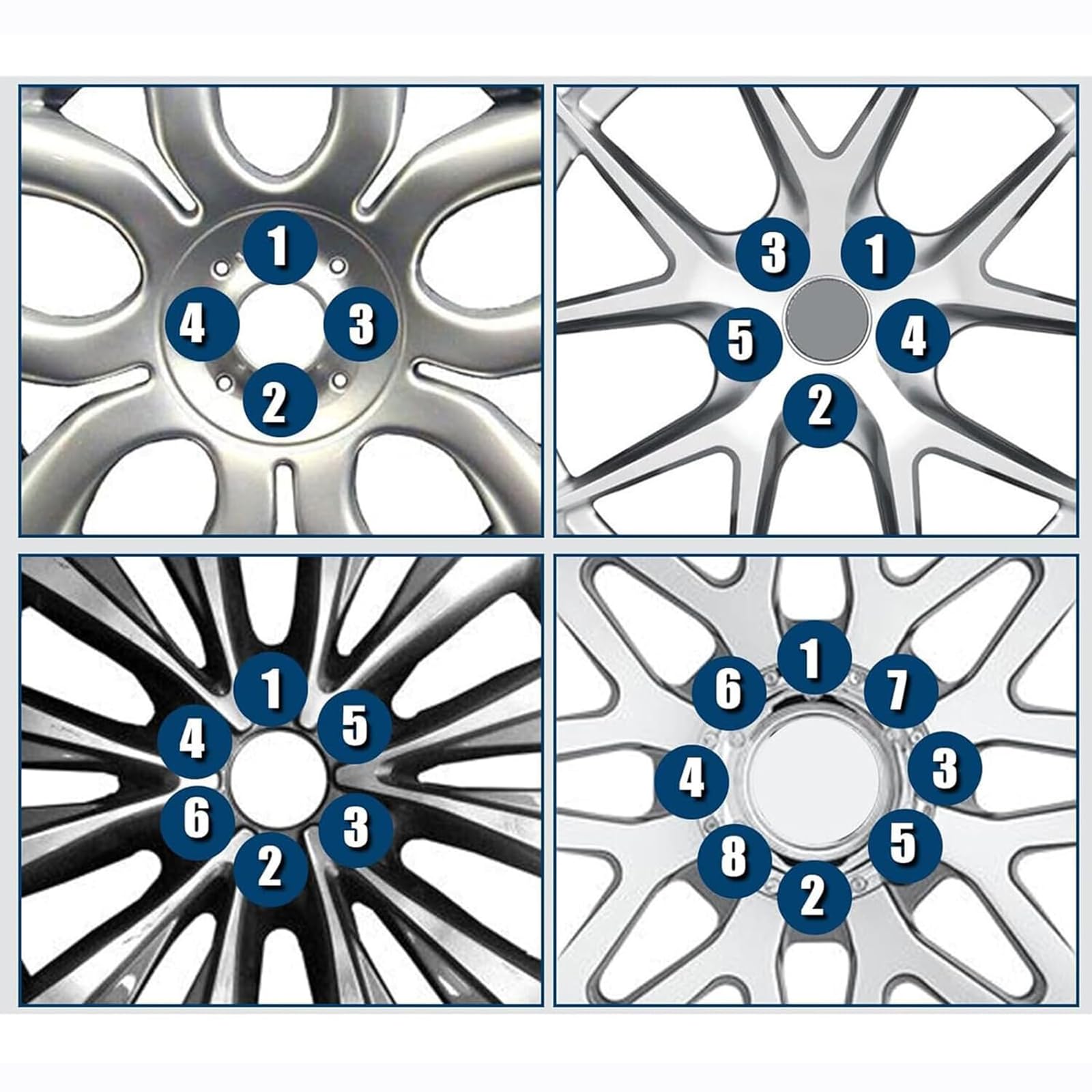 Bohaner Wielmoeren M12 x 1,5, 60° gesloten wielmoeren, stalen kegelzitting, wielmoeren voor Fiesta, Focus, Fusion, B-Max, Cougar C-Max Mondeo, 16 stuks, zwart