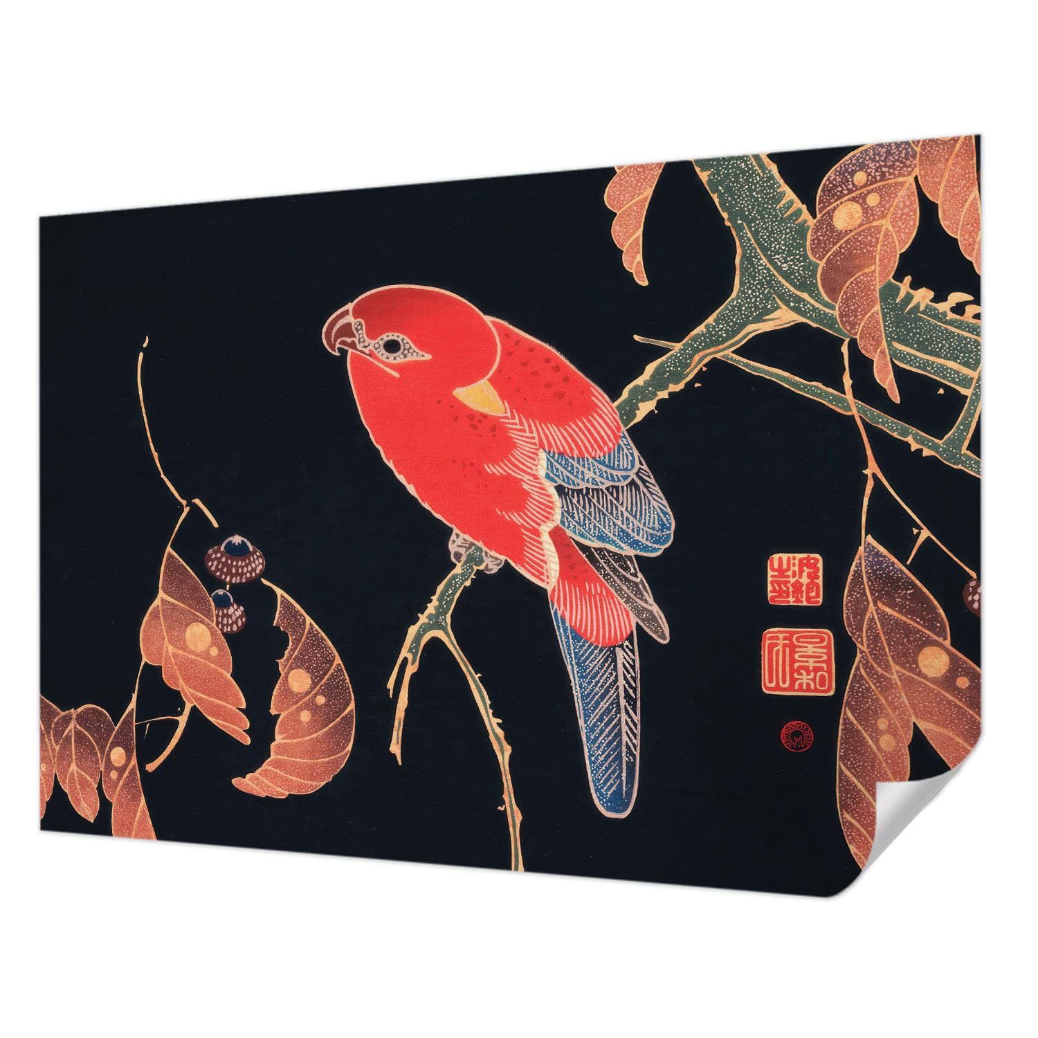 Papier peint oiseau exotique Tulup 208x146 cm pour mur de salon