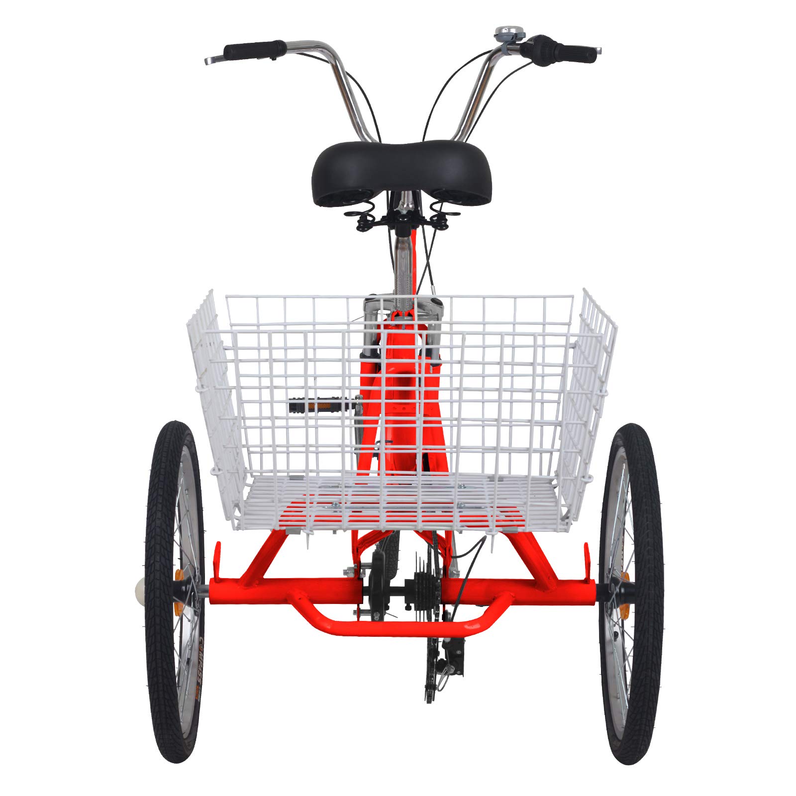 Slsy Adult Folding Tricycles, 7 Speed Folding Adult Trikes, 20 24 26 Inch 3 Wheel Bikes with Low