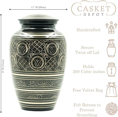 Miniatura 3 de Majestic Wheat Sheaf Sunburst - Urna de metal para adultos