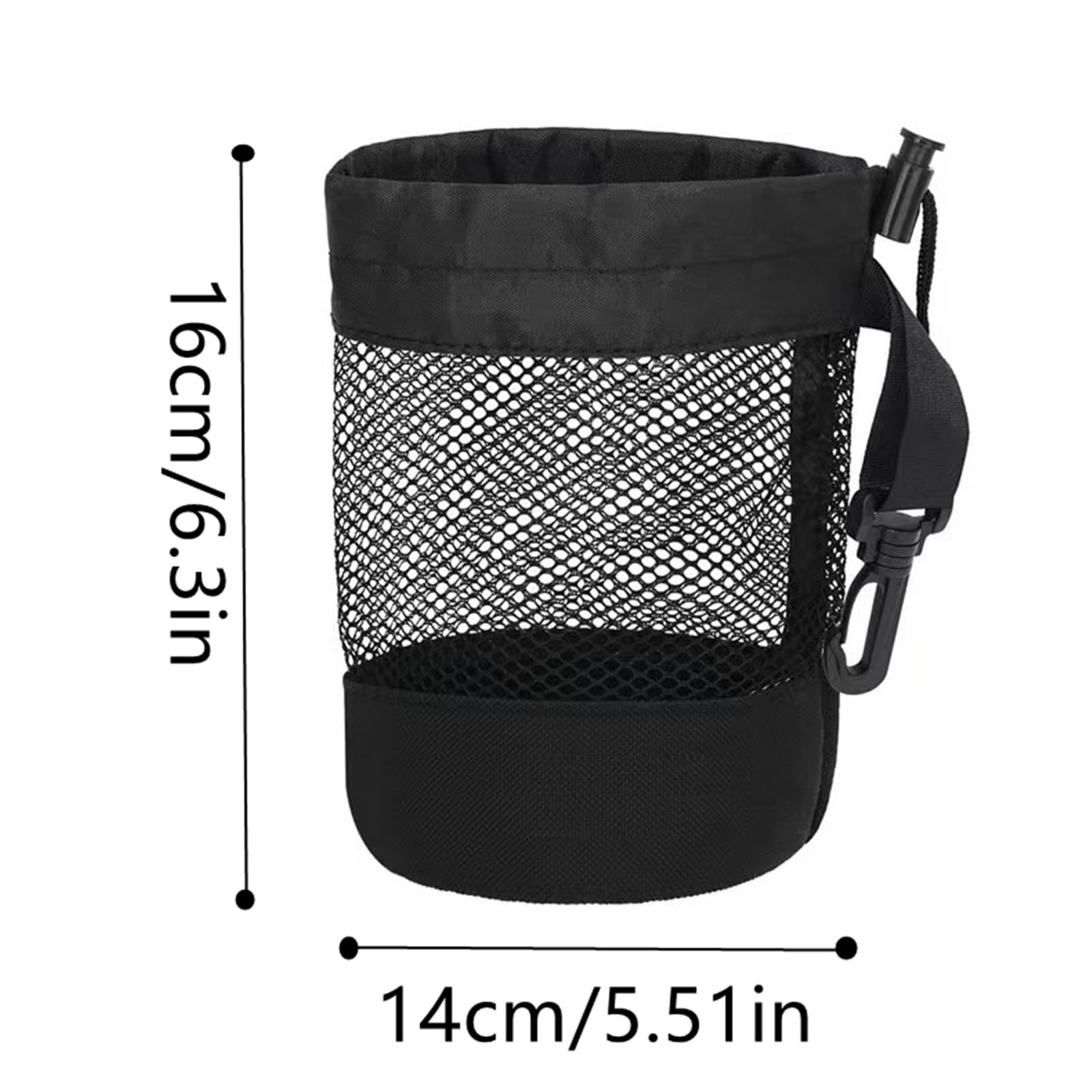 Lot de 2, Sac de Rangement pour balles de Golf en Nylon avec Crochets Sac de Rangement pour balles de Golf en Nylon avec Cordon de Serrage