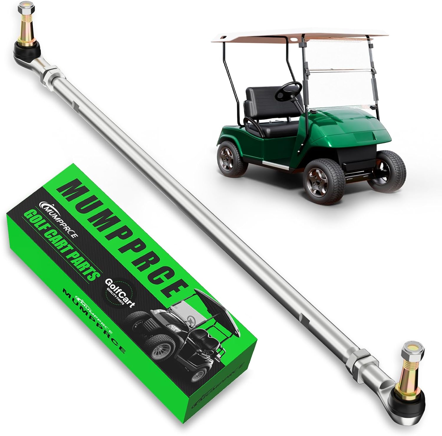 Golf Cart Tie Rod Assembly Fits EZGO Gas & Electric Golf Carts Years 2001-Up, EZGO TXT Tie Rod and End (Left and Right) Durable Aluminum Alloy, OEM# 70876-G02 70902-G01 70902-G02 01069-G01 01069-G02