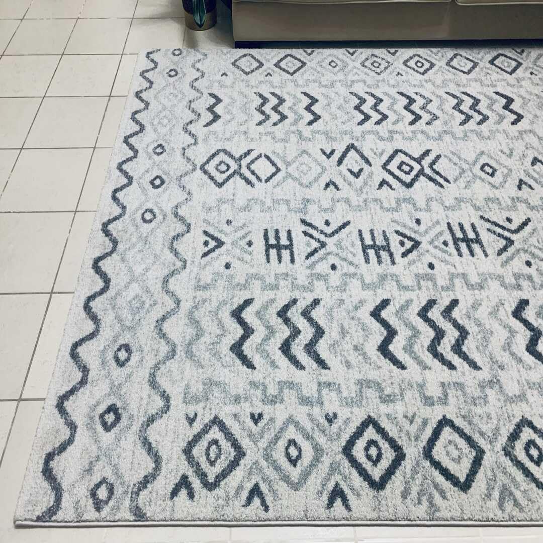 Carpet Moroccan Style Grey for Living Room/Bed room/Dining Room - Super soft Durable and Stain Resistant (5 designs, 5 sizes) (200x300 cm (6.6x9.8 ft), Grey-2)