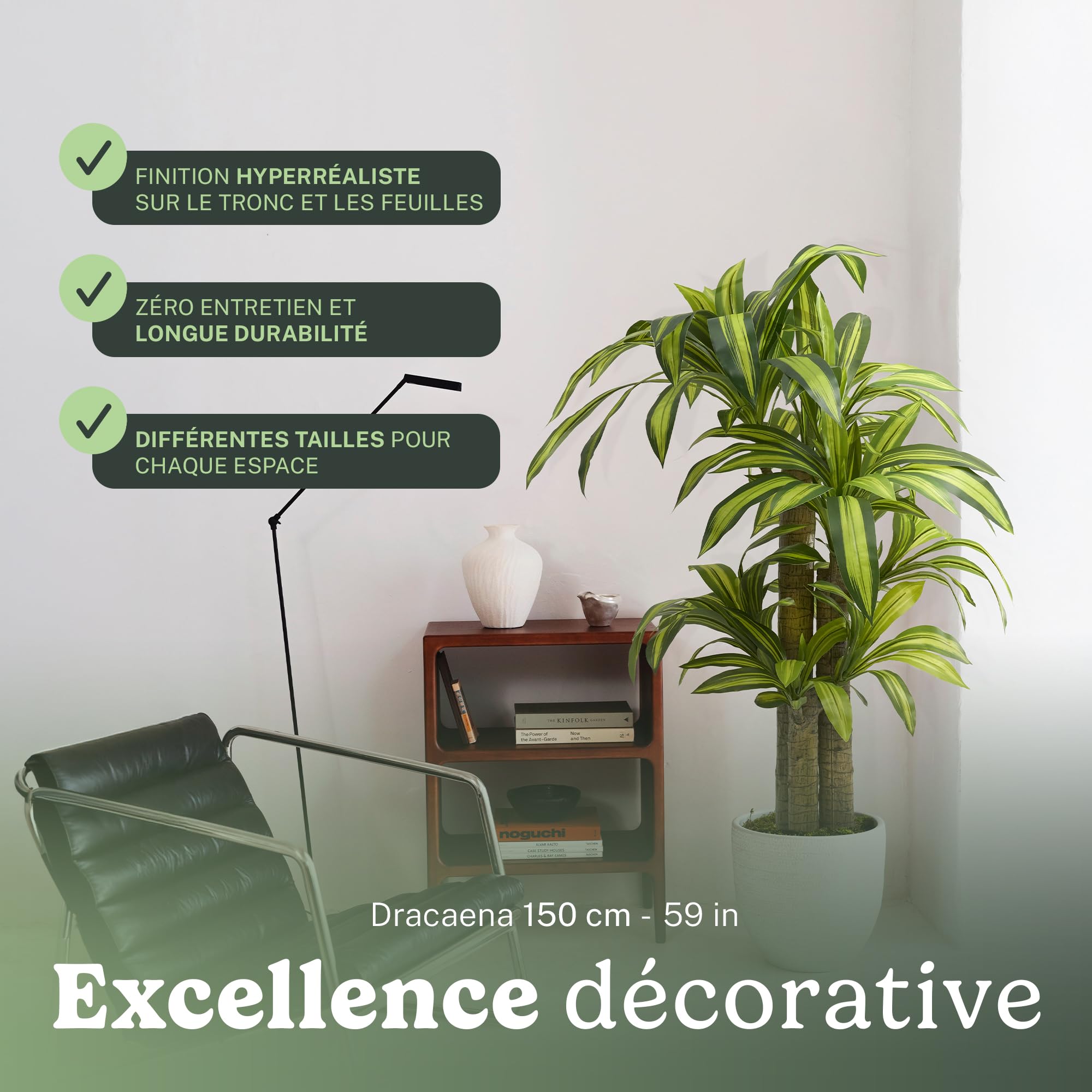Maia Shop Dracaena Artificielle 150 cm - Faux Arbre d'Intérieur