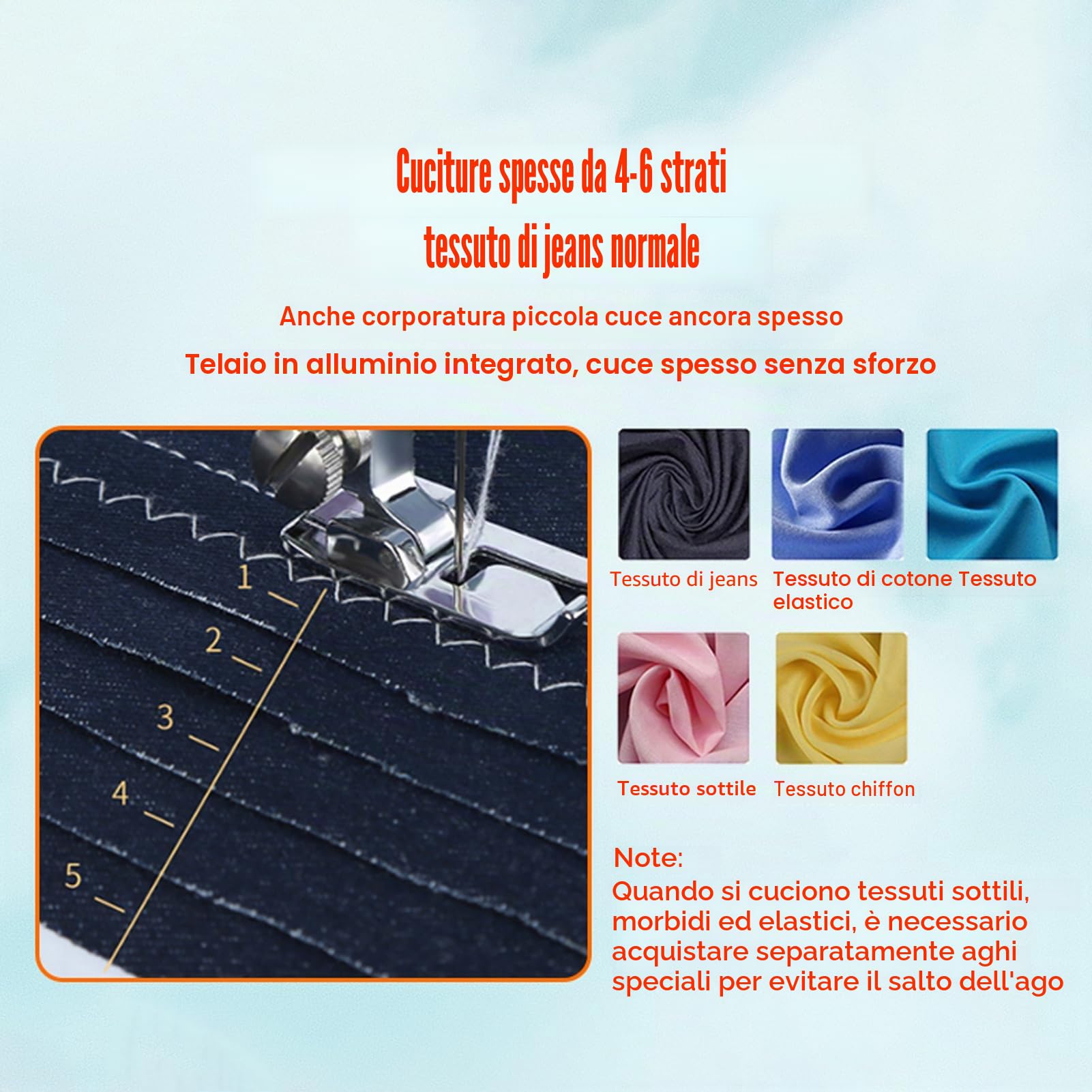 520 Macchina Da Cucire Portatile, Macchina Da Cucire Multifunzione Per Principianti E Professionisti, 12 Punti, Pedali, Accessori Per Cucire, Ideale Per Vestiti, Federe E Uso Domestico
