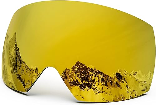 MAXJULI OTG - Gafas de esquí para hombre y mujer, con lente magnética intercambiable antivaho HD, protección UV M6