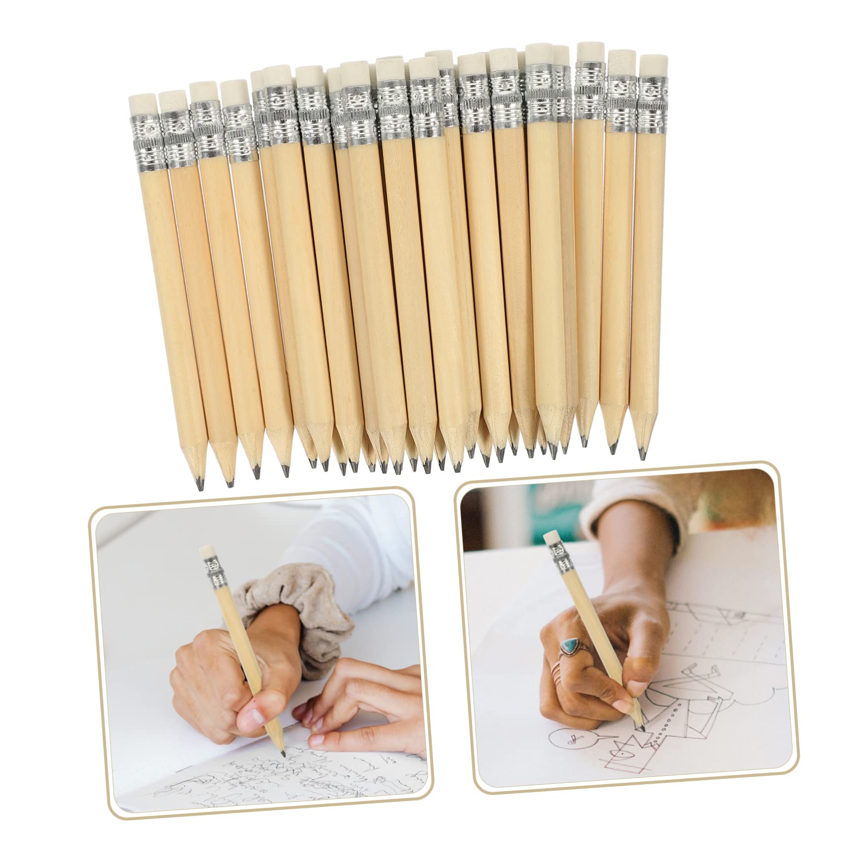 DOITOOL 250 piezas Lápices Cortos de Madera Natural con Pack de Unidades Herramienta de Escritura para Mini Lápices para Dibujo y Golf Diseño Ergonómico Cómodo para y Escritura Diaria