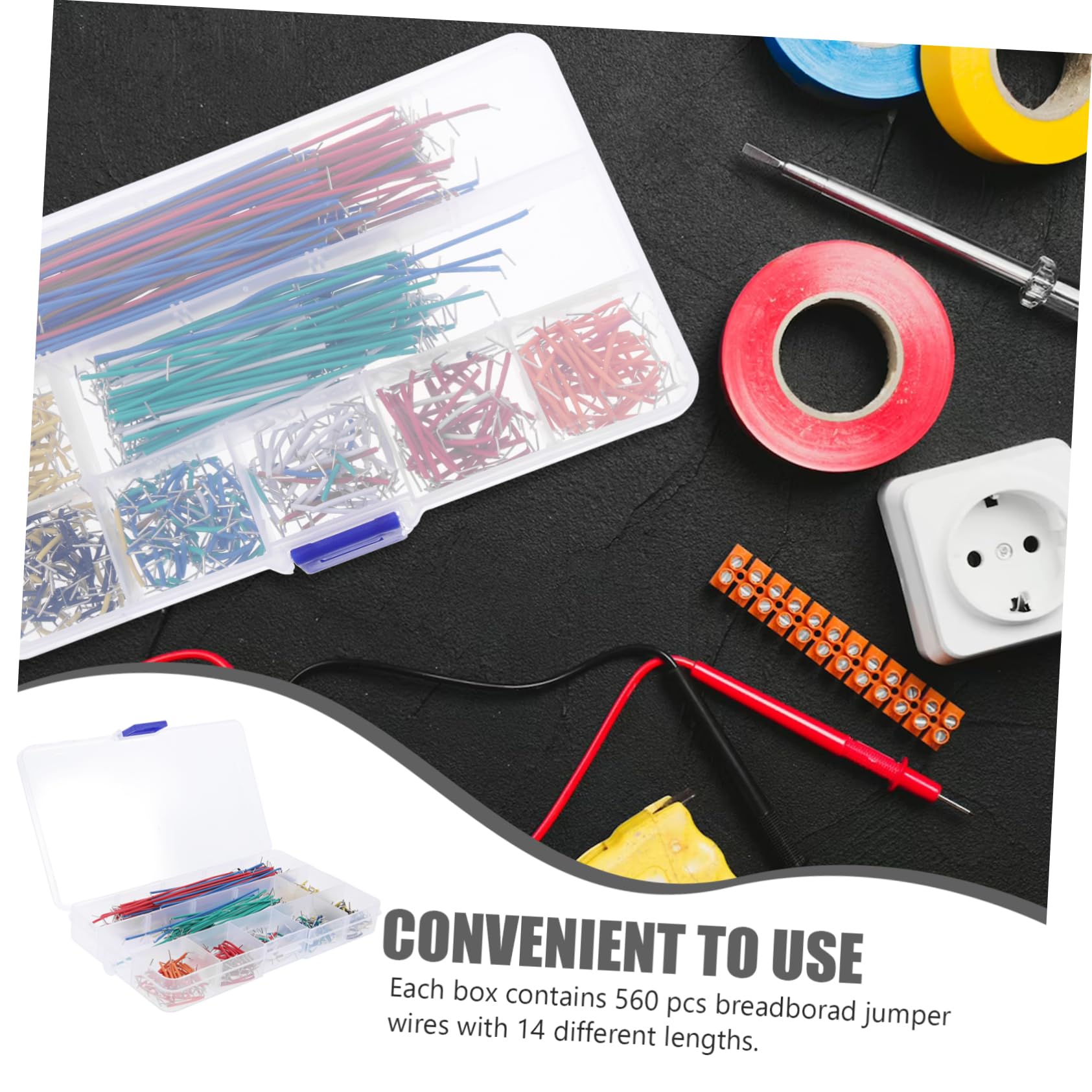 ULTECHNOVO 1680pezzi Kit Di Cavi Jumper Preformati Per Breadboard Con Lunghezze Diverse Per Prototipazione Elettrica e Circuiti Inclusa Scatola Per Conservazione e Organizzazione