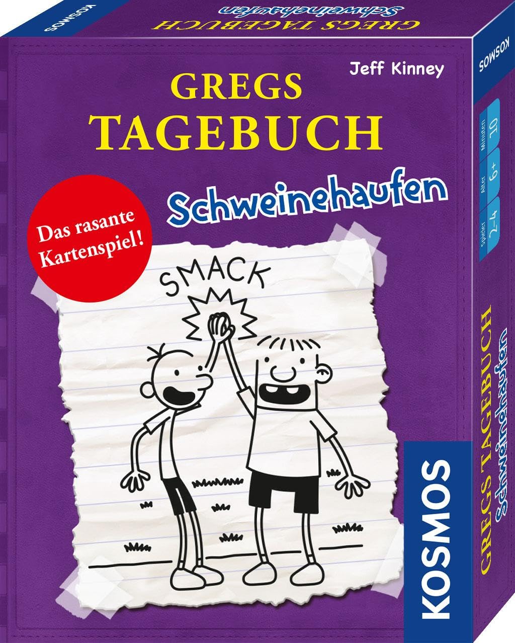 Kosmos 741747 Greg's Diary - Pig Pile, The Fast Card Game for 2-4 People from 6 Years, Yellow, Medium