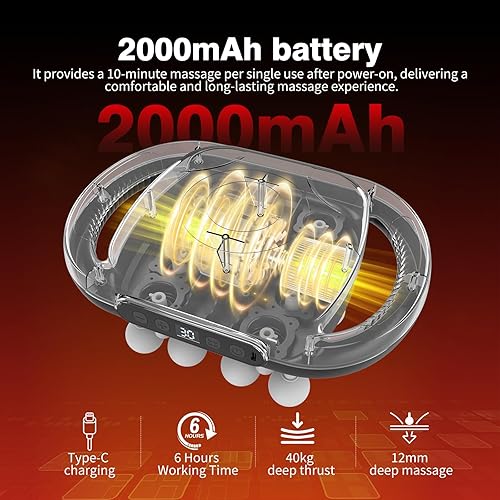 Miniatura 3 de Juego de 16 pistolas de masaje de cabeza, masaje de relajación muscular adecuado para la relajación muscular de la espalda, piernas y pies, portátil