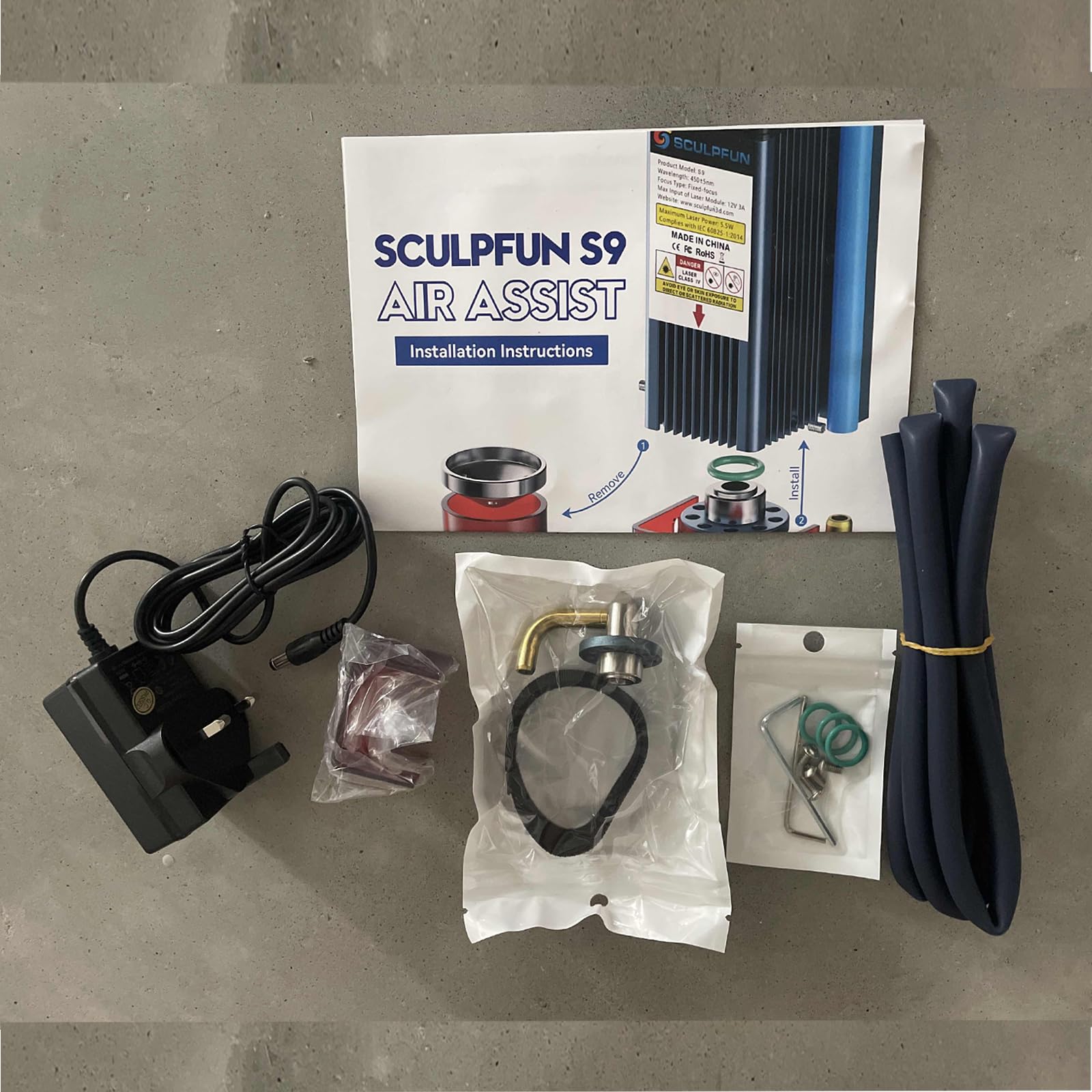 SCULPFUN Kit Ugelli Supporto Aria S9 Per Laser, Ugello Ad Alta Velocità, Taglio Più Veloce E Pulito – Installazione Facile