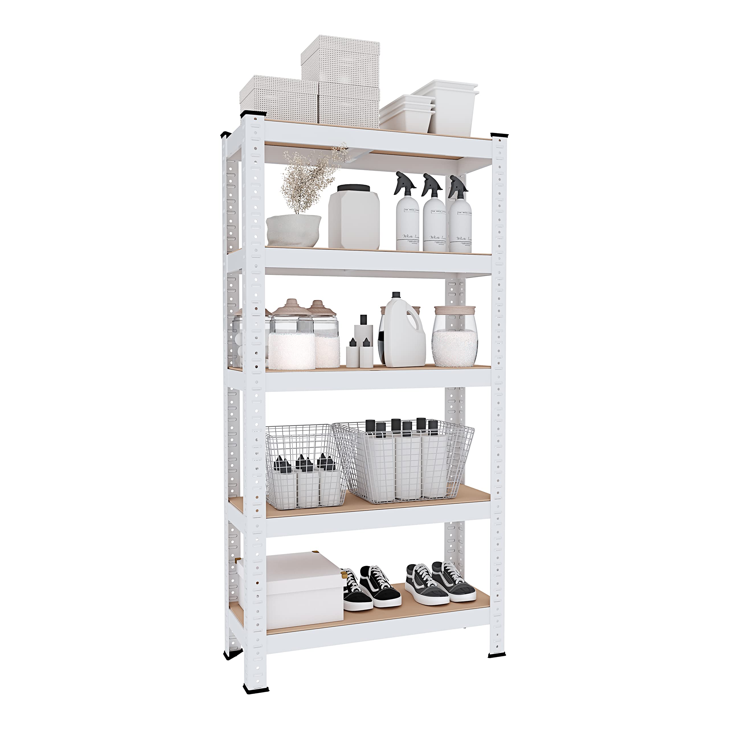 Scaffalatura Metallo E MDF - Portata 875 Kg Per Garage E Officina - Foto 4