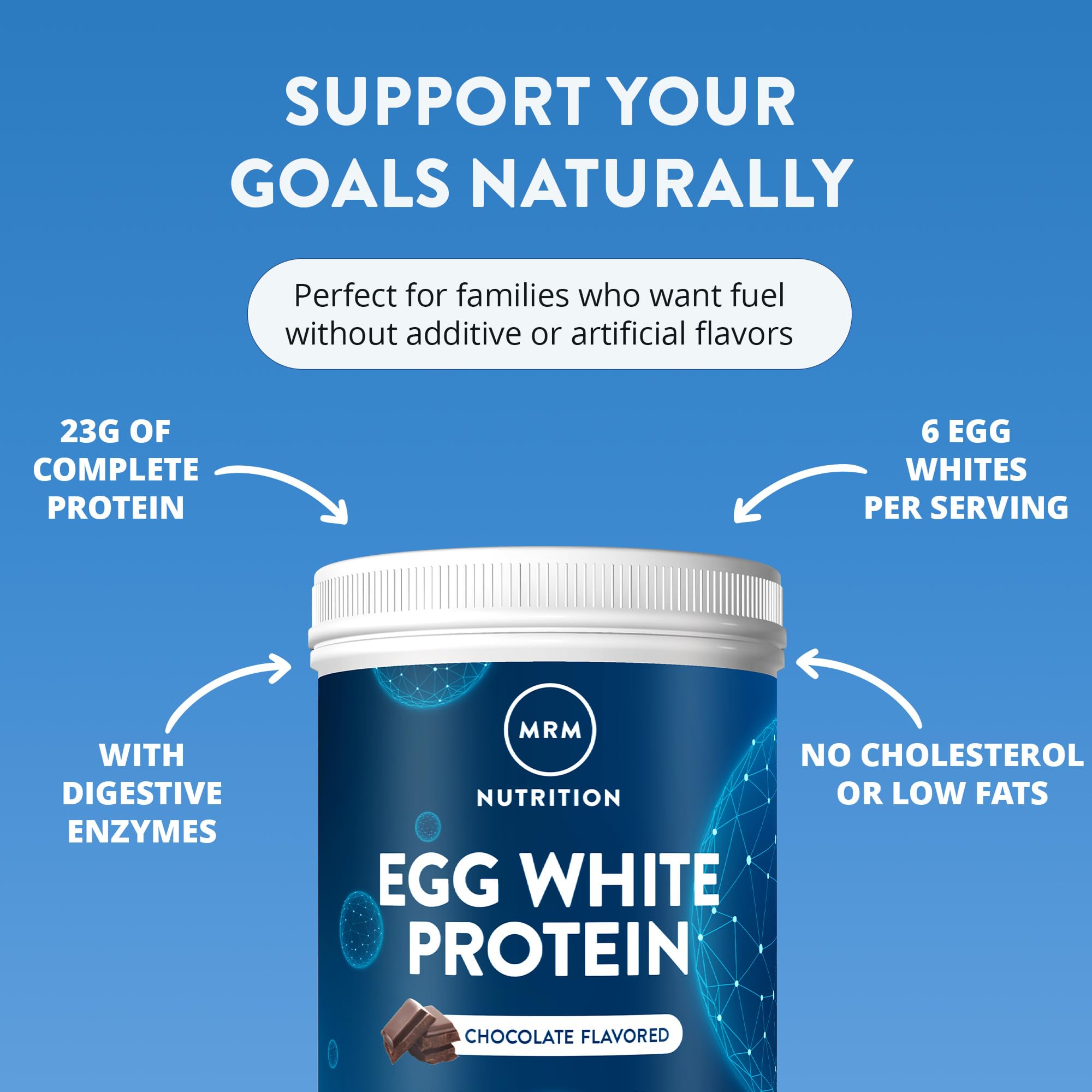 MRM, Protéines d'oeufs blanc naturel, Chocolat, 24 oz (680 g)