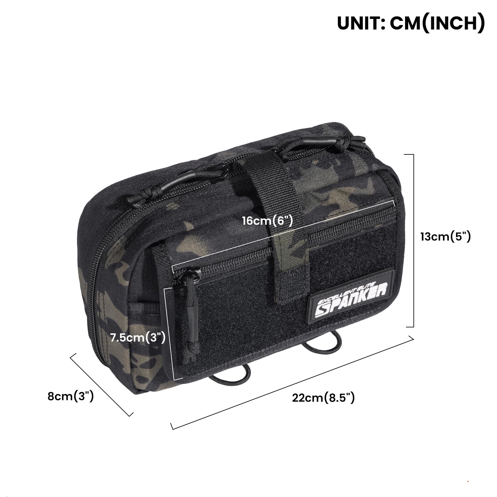 EXCELLENT ELITE SPANKER Taktische Erste-Hilfe-Tasche, IFAK Rip Away Molle EMT Tasche, kompakte Admin-Tasche, medizinische Utility-Tasche, Notfall-Survival-Kits für taktische Weste, Rucksack