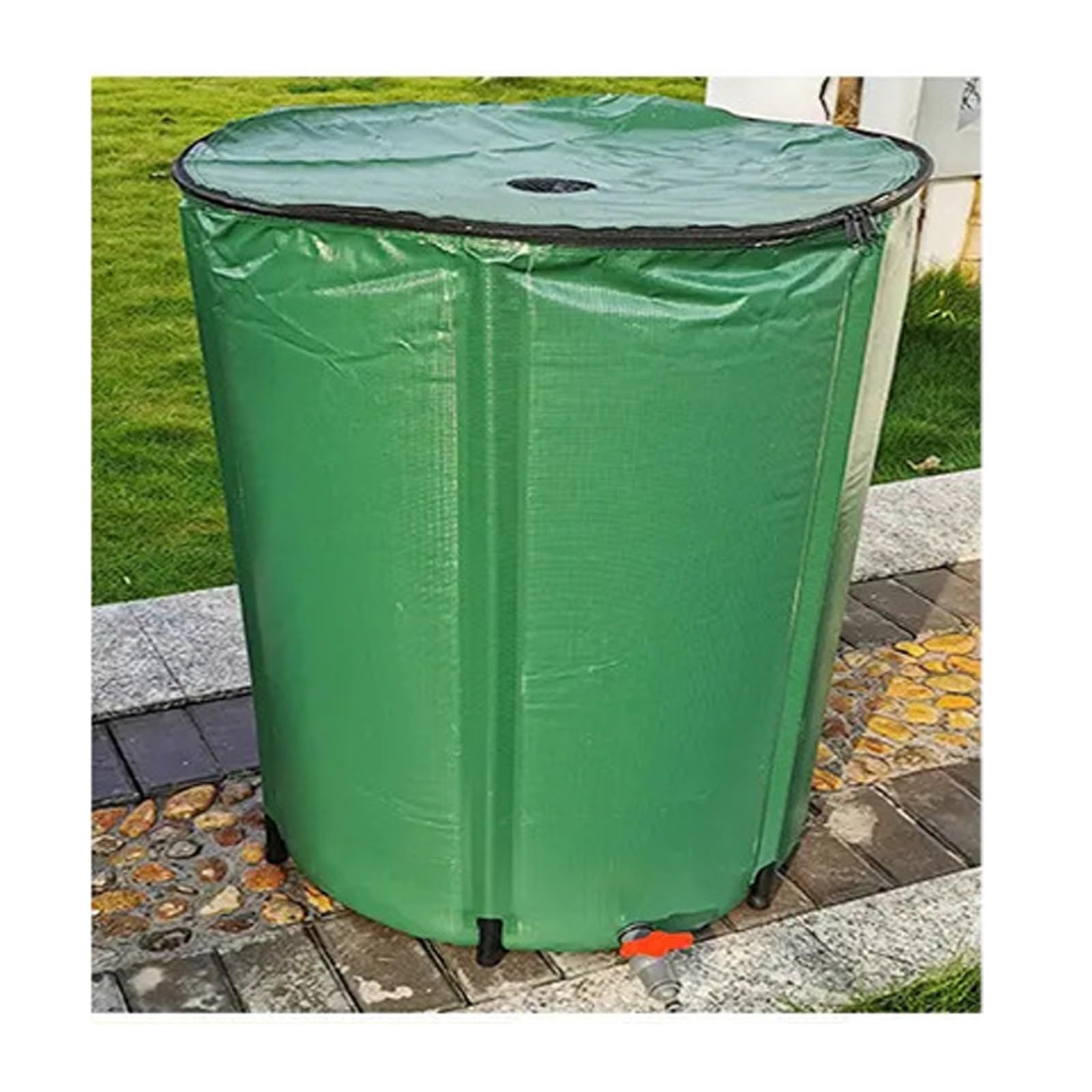 Nviusdsj Green Rainwater Barrels, Tear-Resistant, Wear-Resistant, Large Water Storage Capacity, Suitable For Multiple Scenarios(,1000L)