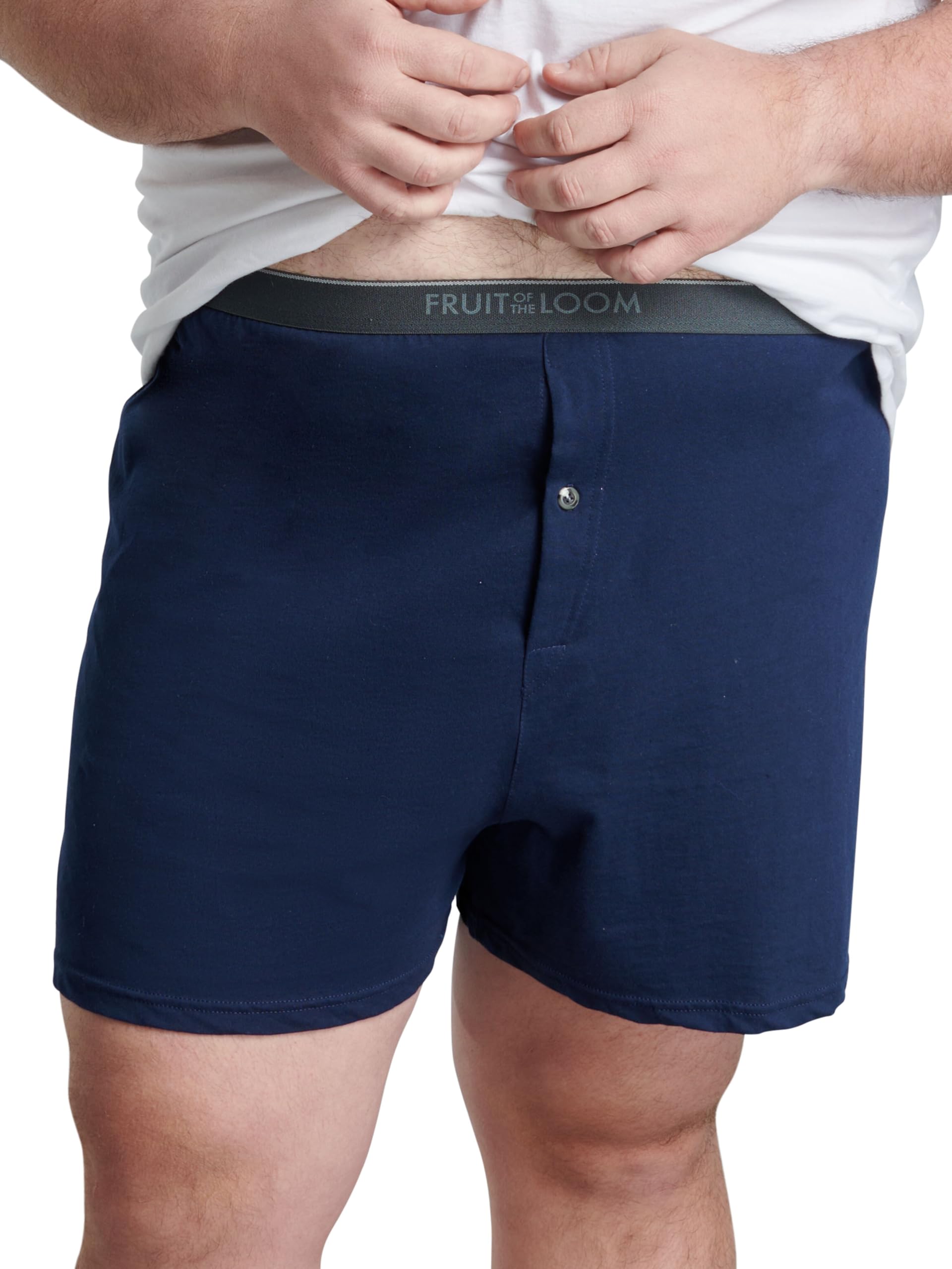 Fruit of the Loom Męskie bokserki bez metki (dzianinowe i tkane) (6 sztuk), różnorodne kolory, 5XL duże rozmiary