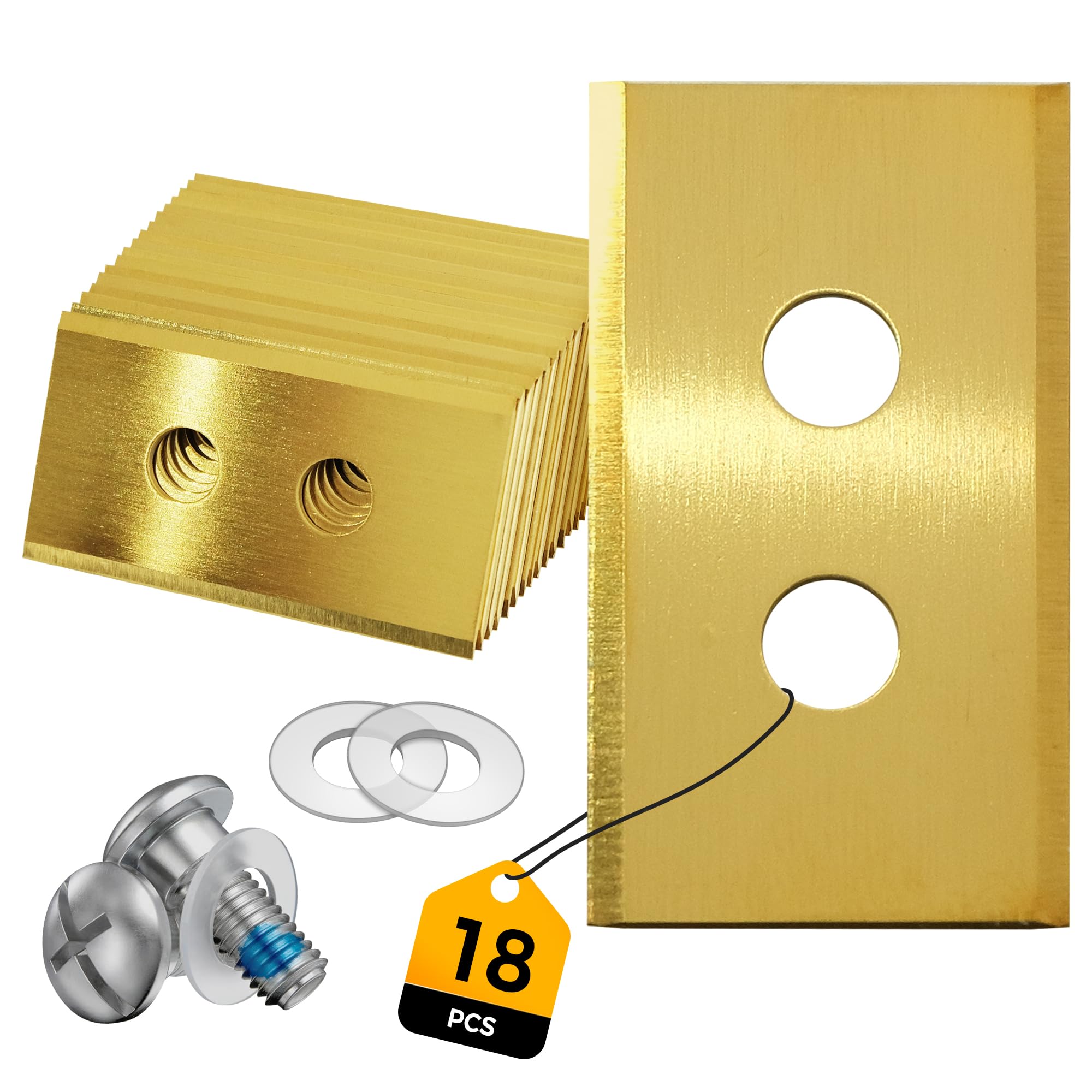 18PCS With Screws Robotic Lawnmower Replacement Blades, Compatible with Worx Landroid Lawn Robot Blades, LUBA AWD 1000 to LUBA AWD 5000, LUBA 2 AWD 3000 to LUBA 2 AWD 10000, YUKA 600 to YUKA 1500
