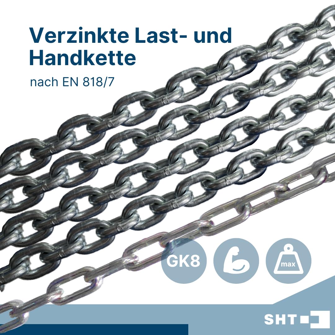 SHT Kettenzug/Stirnradflaschenzug SFZ 4-strang mit 10000kg Traglast | 6m Hub, Kompakter Flaschenzug Seilzug