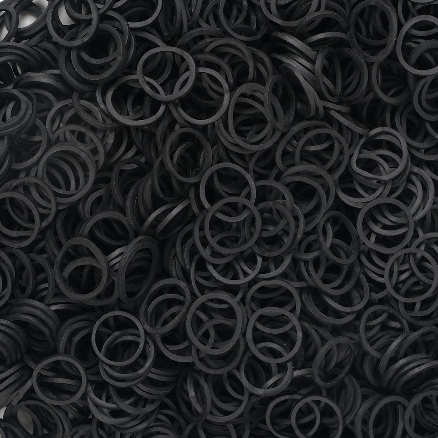 Foshine 1200pcs Small Black Rubber Bands - 1 Inch (0.5in Inside Diameter) Mini Elastic Bands For Office, Home, Crafts - View #4