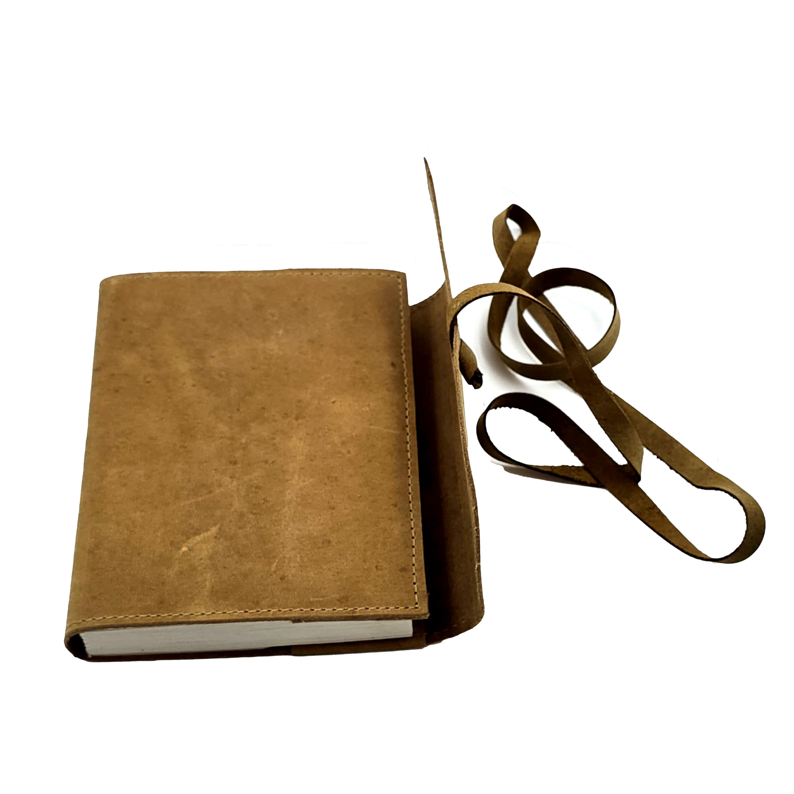 Diario ricaricabile fatto a mano in pelle per scrivere, diario piatto con rilegatura in pelle, per uomini e donne, regalo per scrittori di viaggio, lavoro, studio, blocco note giornaliero (20 x 15 cm
