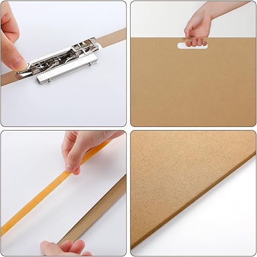 Miniatura 3 de Lincia 4 piezas de 23 x 26 pulgadas, tablero de bocetos de artista con mango de clips, banda de goma, 0.197 in de grosor para dibujo, pintura,